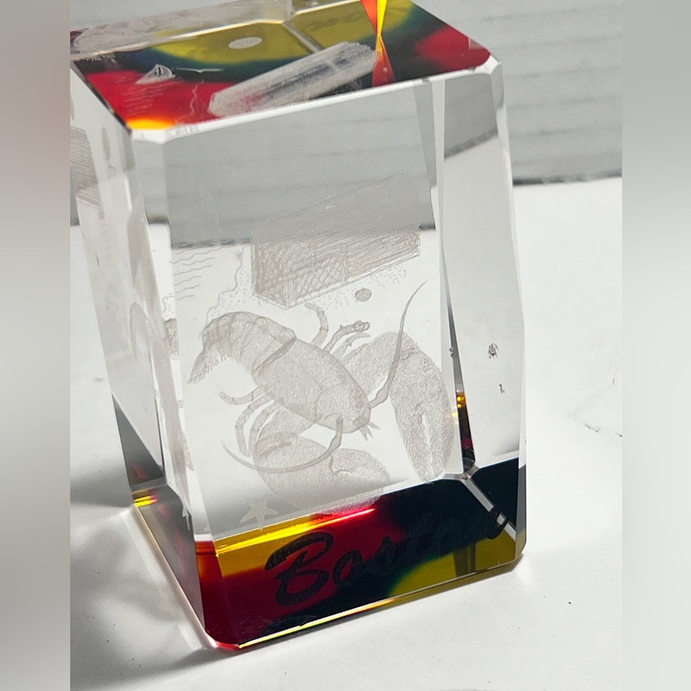 3D Lazer Graphics paperweight Boston